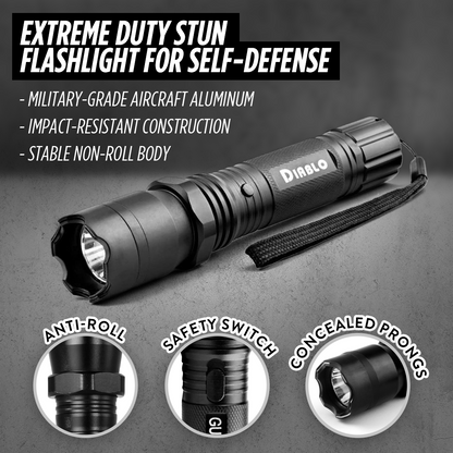 GD Diablo Stun Gun w/Flashlight/160 Lumen & 3-Function light
