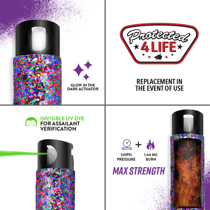 Pepper Spray With Stylish Rhinestone Design & Keychain | Bling It On