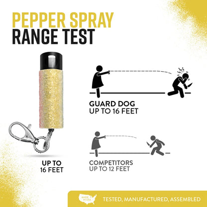 Pepper Spray With Stylish Rhinestone Design & Keychain | Bling It On