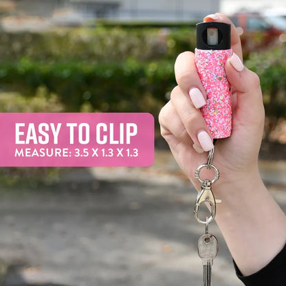 Pepper Spray With Stylish Rhinestone Design & Keychain | Bling It On