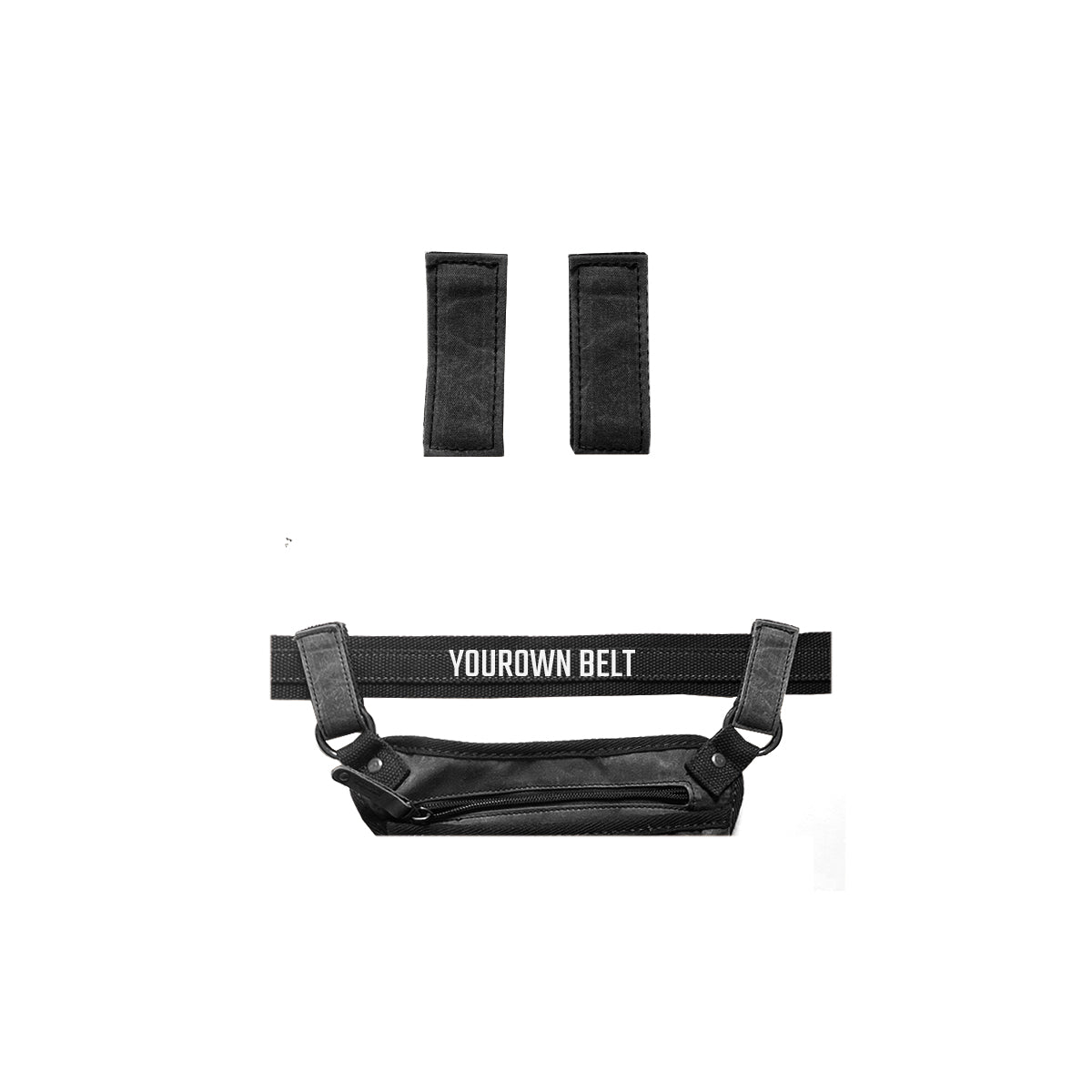 Connectors for hanging bag from belt, pair Brown