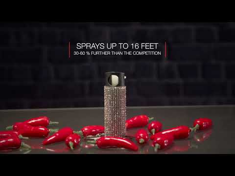 Pepper Spray With Stylish Rhinestone Design & Keychain | Bling It On